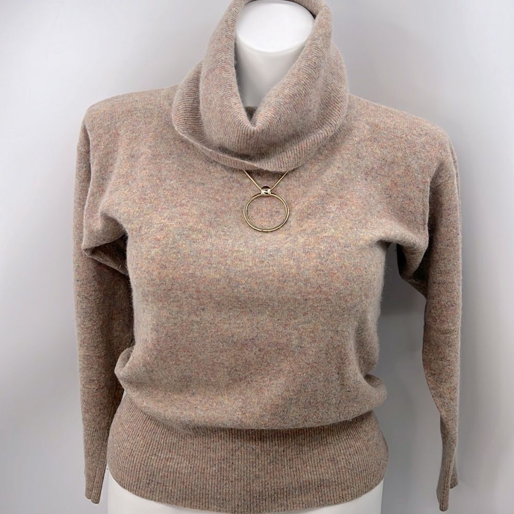 Jeane Pierre long sleeve lambswool angora rabbit turtleneck sweater